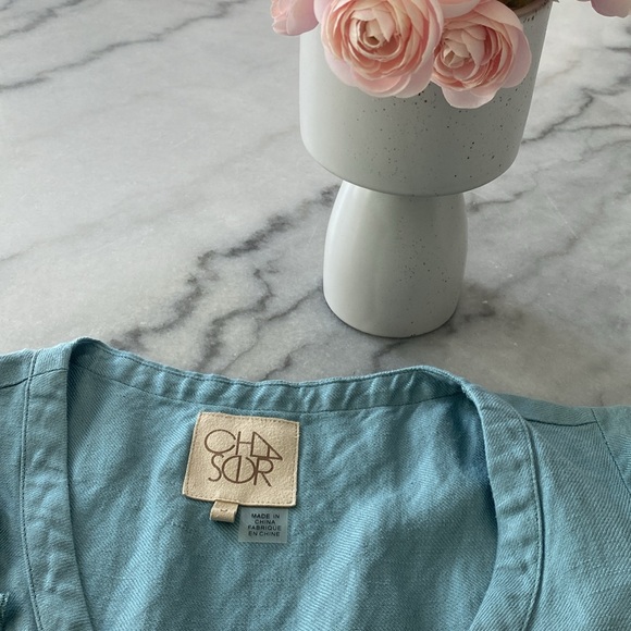 Chasor Linen Shorts Romper - Picture 2 of 4